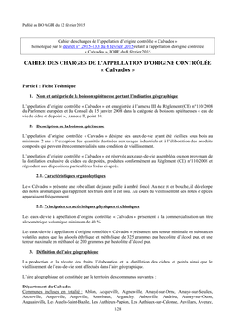 AOC Calvados | Consulter Le Cahier Des Charges
