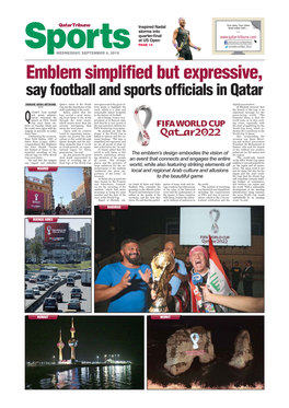 Emblem Simplified but Expressive, Say Football and Sports Officials in Qatar