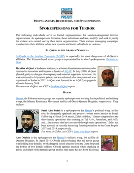 Download Spokespersons for Terror