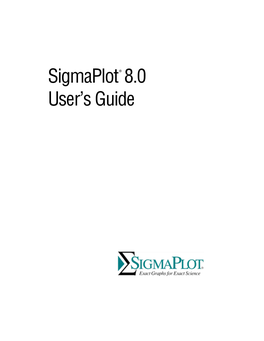 Sigmaplot® 8.0 User's Guide