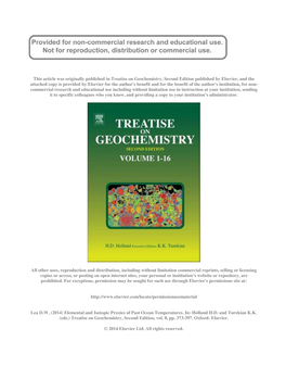 95. Lea D. W., Elemental and Isotopic Proxies of Past Ocean