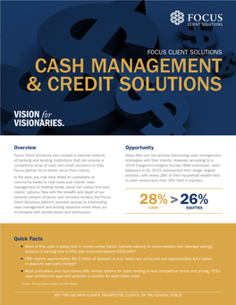 Cash Management & Credit Solutions