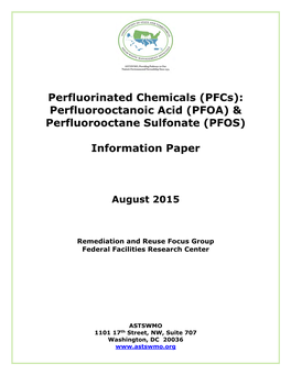 Perfluorinated Chemicals (Pfcs): Perfluorooctanoic Acid (PFOA) & Perfluorooctane Sulfonate (PFOS)