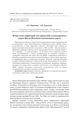 Bryophyte Flora of Hydrocarbon Deposit Sites in the Yamalo-Nenets Autonomous Okrug