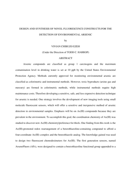 Design and Synthesis of Novel Fluorescence Constructs for The