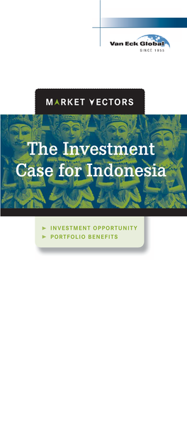 The Investment Case for Indonesia the Investment Case for Indonesia