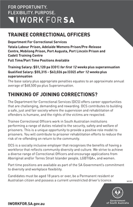 Trainee Correctional Officers Thinking of Joining Corrections?