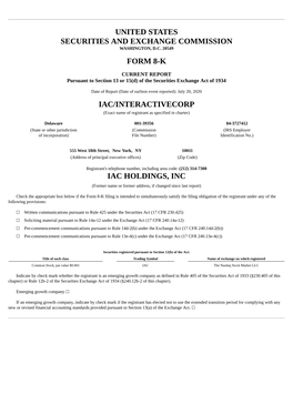 United States Securities and Exchange Commission Form