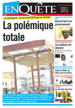 Barrow Tient Son Gouvernement