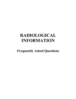 Radiological Information