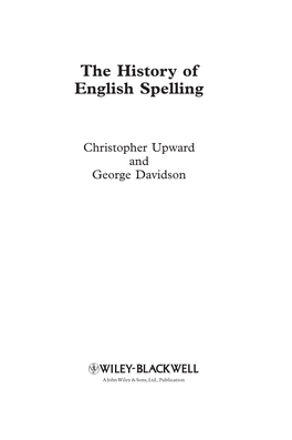 The History of English Spelling