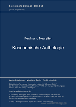 Kaschubische Anthologie