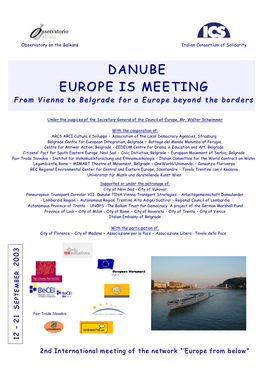 Danube: Europe Is Meeting”