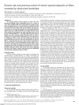 Erosion Rate and Previous Extent of Interior Layered Deposits on Mars Revealed by Obstructed Landslides