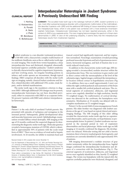 Interpeduncular Heterotopia in Joubert Syndrome: a Previously