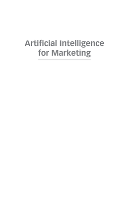 Artificial Intelligence for Marketing: Practical Applications, Jim Sterne © 2017 by Rising Media, Inc