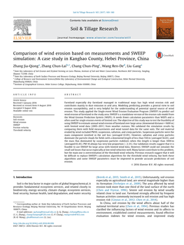 Comparison of Wind Erosion Based on Measurements and SWEEP