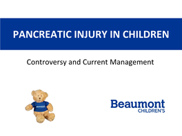 Injuries to the Pancreatic Head