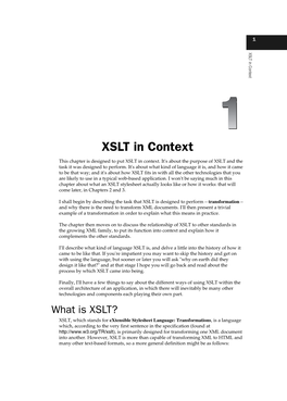 XSLT in Context