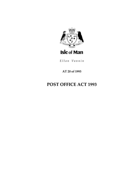 Post Office Act 1993