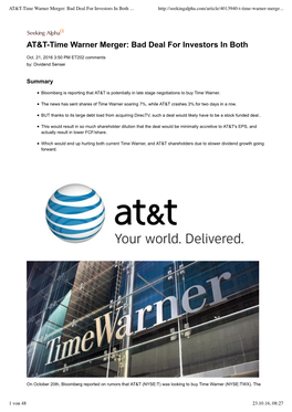 AT&T-Time Warner Merger