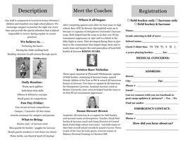 Description Meet the Coaches Registration