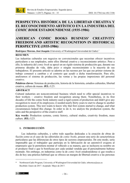 Perspectiva Histórica De La Libertad Creativa Y El Reconocimiento Artístico En La Industria Del Comic Book Estadounidense (1935-1986)