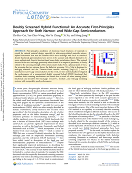 Doubly Screened Hybrid Functional: an Accurate First-Principles