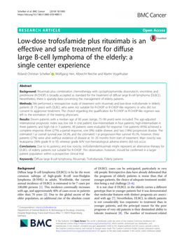 Low-Dose Trofosfamide Plus Rituximab Is an Effective And