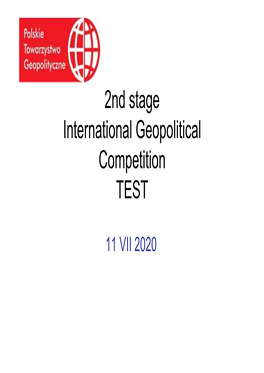 2Nd Stage International Geopolitical Competition TEST