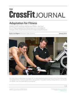Adaptation for Fitness Intense Crossfit Workouts Improve Your Fitness—But How? Dr