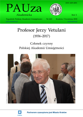 Profesor Jerzy Vetulani (1936–2017)