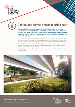 Continuous Bicycle and Pedestrian Path