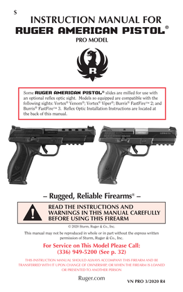 Ruger American Pistol® Pro Model