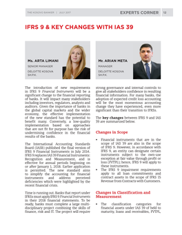 Ifrs 9 & Key Changes with Ias 39