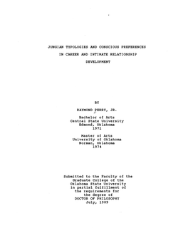 Jungian Typologies and Conscious Preferences in Career and Intimate Relationship Development