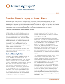 President Obama's Legacy on Human Rights