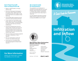 MWRD Infiltration and Inflow Brochure