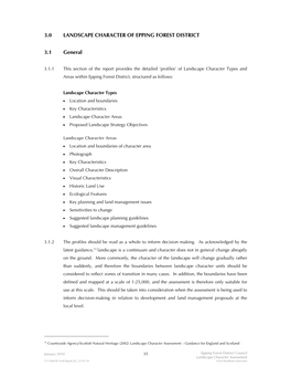 3.0 Landscape Character of Epping Forest District 3.1