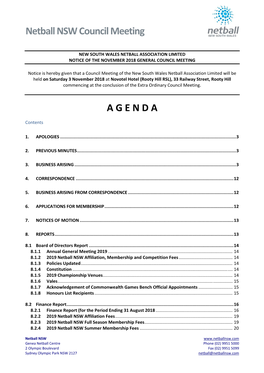 Council Meeting Agenda Papers
