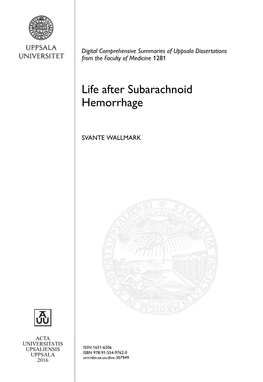 Life After Subarachnoid Hemorrhage