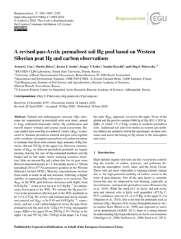 A Revised Pan-Arctic Permafrost Soil Hg Pool Based on Western Siberian Peat Hg and Carbon Observations