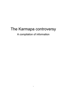 The Karmapa Controversy