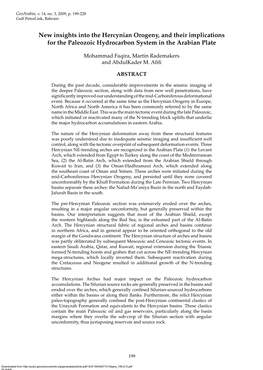 New Insights Into the Hercynian Orogeny, and Their Implications for the Paleozoic Hydrocarbon System in the Arabian Plate