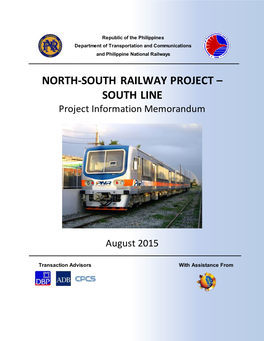 NORTH-SOUTH RAILWAY PROJECT – SOUTH LINE Project Information Memorandum