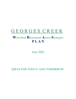 Georges Creek Watershed Restoration Action Strategies Plan