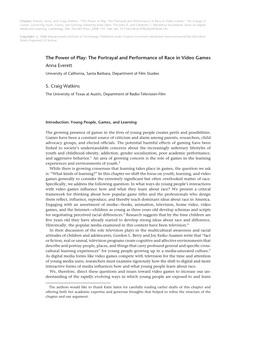 The Power of Play: the Portrayal and Performance of Race in Video Games." the Ecology of Games: Connecting Youth, Games, and Learning.Edited by Katie Salen