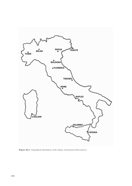 Geographical Distribution of the Italian Astronomical Observatories