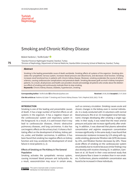 Smoking and Chronic Kidney Disease