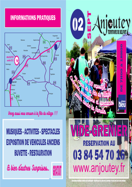 Vide-Grenier Exposition De Vehicules Anciens Reservation Au Buvette - Restauration 03 84 54 70 16